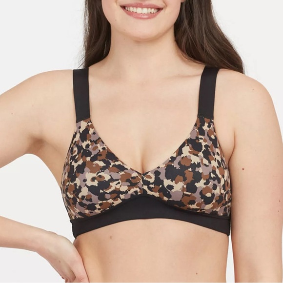 New Spanxr Bra-llelujah! Unlined Bralette Leopard Print - Picture 3 of 6